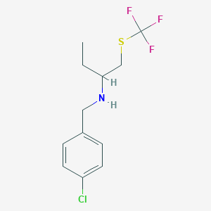 (4-Chloro-benzyl)-(1-trifluoromethylsulfanylmethylpropyl)-amine - 