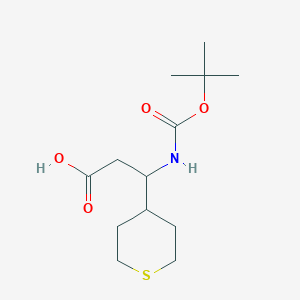 3-[(tert-butoxycarbonyl)amino]-3-(tetrahydro-2H-thiopyran-4-yl)propanoic acid - 
