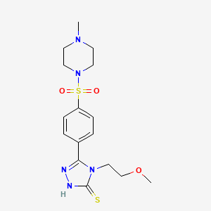 4-(2-Methoxyethyl)-5-(4-((4-methylpiperazin-1-yl)sulfonyl)phenyl)-4H-1,2,4-triazole-3-thiol - 