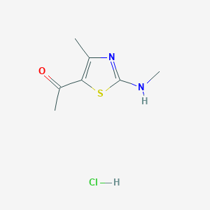 1-(4-Methyl-2-(methylamino)thiazol-5-yl)ethan-1-one hydrochloride - 