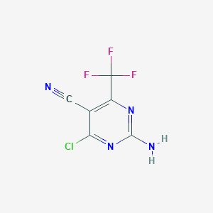 2-Amino-4-chloro-6-(trifluoromethyl)pyrimidine-5-carbonitrile - 