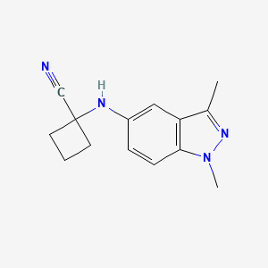 1-[(1,3-Dimethyl-1H-indazol-5-yl)amino]cyclobutane-1-carbonitrile - 