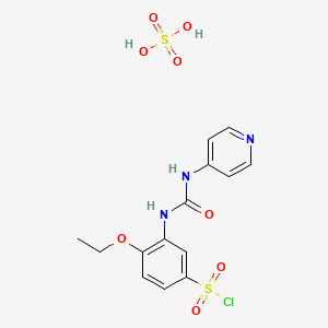 4-Ethoxy-3-(3-pyridin-4-yl-ureido)benzenesulfonyl chloride hydrogen sulfate - 