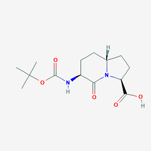 (3S,6S,8aR)-6-{[(tert-butoxy)carbonyl]amino}-5-oxo-octahydroindolizine-3-carboxylic acid - 