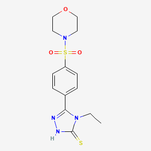 4-Ethyl-5-(4-(morpholinosulfonyl)phenyl)-4H-1,2,4-triazole-3-thiol - 