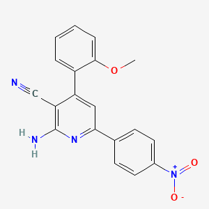 2-Amino-4-(2-methoxyphenyl)-6-(4-nitrophenyl)nicotinonitrile - 
