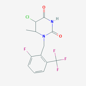 5-Chloro-1-(2-fluoro-6-(trifluoromethyl)benzyl)-6-methyldihydropyrimidine-2,4(1H,3H)-dione - 