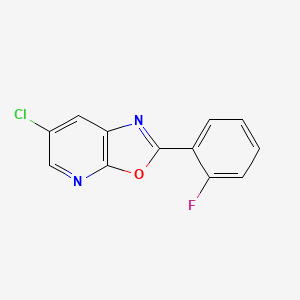 6-Chloro-2-(2-fluorophenyl)oxazolo[5,4-b]pyridine - 