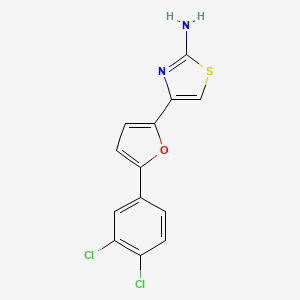 4-(5-(3,4-Dichlorophenyl)furan-2-yl)thiazol-2-amine - 
