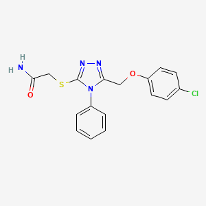 2-((5-((4-Chlorophenoxy)methyl)-4-phenyl-4H-1,2,4-triazol-3-yl)thio)acetamide - 