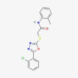 2-((5-(2-Chlorophenyl)-1,3,4-oxadiazol-2-yl)thio)-N-(o-tolyl)acetamide - 