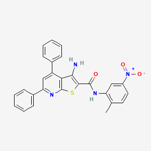 3-amino-N-(2-methyl-5-nitrophenyl)-4,6-diphenylthieno[2,3-b]pyridine-2-carboxamide - 