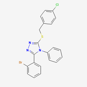 3-(2-Bromophenyl)-5-((4-chlorobenzyl)thio)-4-phenyl-4H-1,2,4-triazole - 