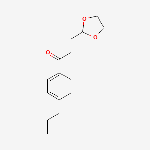 3-(1,3-Dioxolan-2-yl)-1-(4-propylphenyl)propan-1-one - 