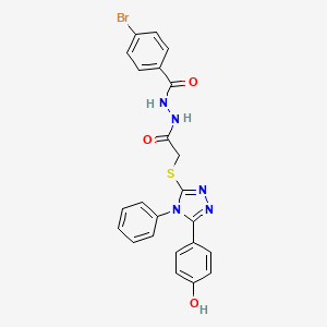4-Bromo-N'-(2-((5-(4-hydroxyphenyl)-4-phenyl-4H-1,2,4-triazol-3-yl)thio)acetyl)benzohydrazide - 