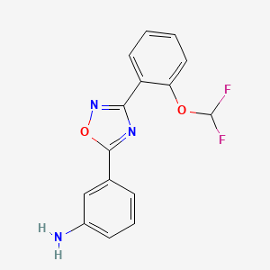 3-(3-(2-(Difluoromethoxy)phenyl)-1,2,4-oxadiazol-5-yl)aniline - 