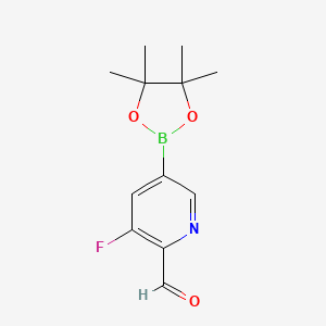 3-Fluoro-5-(tetramethyl-1,3,2-dioxaborolan-2-yl)pyridine-2-carbaldehyde - 