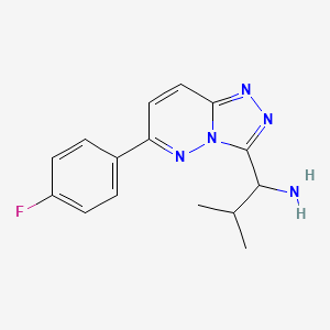 1-(6-(4-Fluorophenyl)-[1,2,4]triazolo[4,3-b]pyridazin-3-yl)-2-methylpropan-1-amine - 