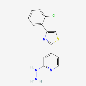 4-(2-Chlorophenyl)-2-(2-hydrazinylpyridin-4-yl)thiazole - 
