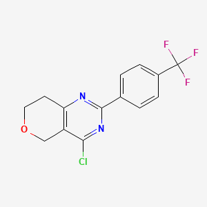 4-Chloro-2-(4-(trifluoromethyl)phenyl)-7,8-dihydro-5H-pyrano[4,3-D]pyrimidine - 