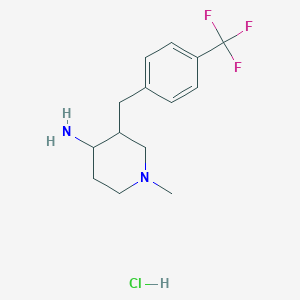 1-Methyl-3-(4-(trifluoromethyl)benzyl)piperidin-4-amine hydrochloride - 