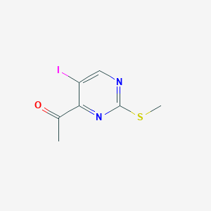 1-(5-Iodo-2-(methylthio)pyrimidin-4-yl)ethanone - 