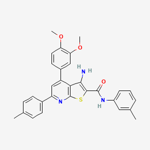 3-Amino-4-(3,4-dimethoxyphenyl)-N-(m-tolyl)-6-(p-tolyl)thieno[2,3-b]pyridine-2-carboxamide - 