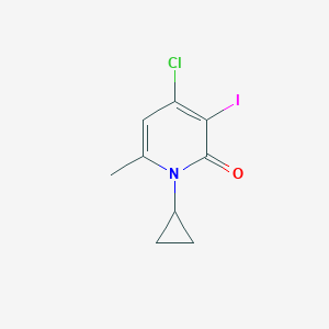 4-Chloro-1-cyclopropyl-3-iodo-6-methylpyridin-2(1H)-one - 