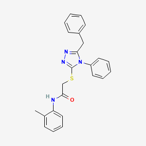 2-((5-Benzyl-4-phenyl-4H-1,2,4-triazol-3-yl)thio)-N-(o-tolyl)acetamide - 