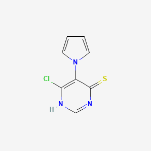 6-Chloro-5-(1H-pyrrol-1-yl)pyrimidine-4-thiol - 