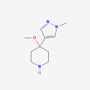 4-Methoxy-4-(1-methyl-1H-pyrazol-4-yl)piperidine - 