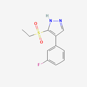 3-(Ethylsulfonyl)-4-(3-fluorophenyl)-1H-pyrazole - 