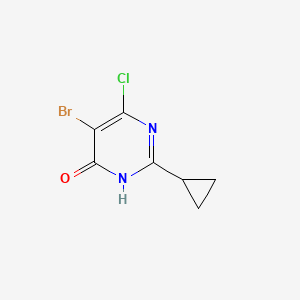 5-Bromo-6-chloro-2-cyclopropylpyrimidin-4(3H)-one - 