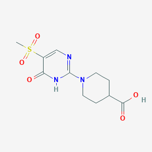 1-(5-(Methylsulfonyl)-6-oxo-1,6-dihydropyrimidin-2-yl)piperidine-4-carboxylic acid - 
