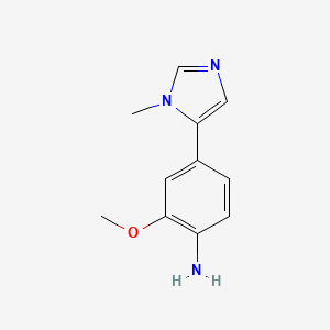 2-Methoxy-4-(1-methyl-1H-imidazol-5-yl)aniline - 