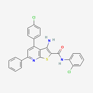 3-amino-N-(2-chlorophenyl)-4-(4-chlorophenyl)-6-phenylthieno[2,3-b]pyridine-2-carboxamide - 