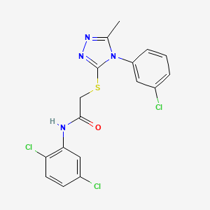 2-((4-(3-Chlorophenyl)-5-methyl-4H-1,2,4-triazol-3-yl)thio)-N-(2,5-dichlorophenyl)acetamide - 