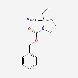 (R)-Benzyl 2-cyano-2-ethylpyrrolidine-1-carboxylate - 