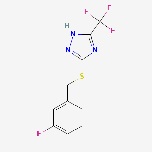 3-((3-Fluorobenzyl)thio)-5-(trifluoromethyl)-4H-1,2,4-triazole - 