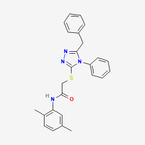 2-((5-Benzyl-4-phenyl-4H-1,2,4-triazol-3-yl)thio)-N-(2,5-dimethylphenyl)acetamide - 