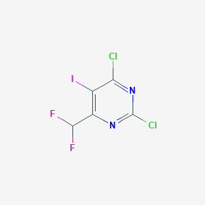 2,4-Dichloro-6-(difluoromethyl)-5-iodopyrimidine - 