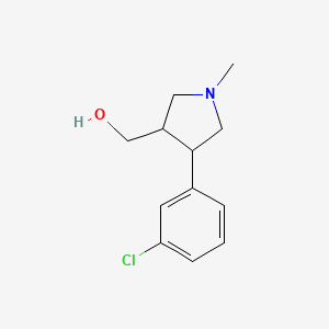 (4-(3-Chlorophenyl)-1-methylpyrrolidin-3-yl)methanol - 