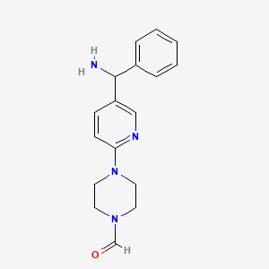 4-(5-(Amino(phenyl)methyl)pyridin-2-yl)piperazine-1-carbaldehyde - 