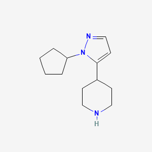 4-(1-Cyclopentyl-1H-pyrazol-5-yl)piperidine - 