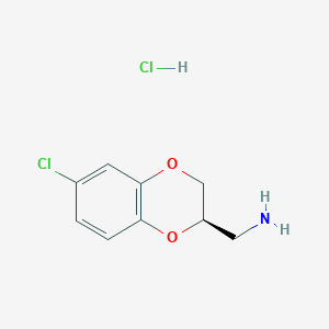 (R)-(6-Chloro-2,3-dihydrobenzo[b][1,4]dioxin-2-yl)methanamine hydrochloride - 