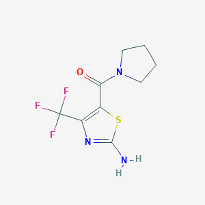 (2-Amino-4-(trifluoromethyl)thiazol-5-yl)(pyrrolidin-1-yl)methanone - 