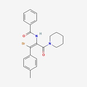 (Z)-N-(1-Bromo-3-oxo-3-(piperidin-1-yl)-1-(p-tolyl)prop-1-en-2-yl)benzamide - 