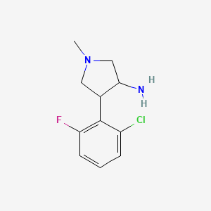 4-(2-Chloro-6-fluorophenyl)-1-methylpyrrolidin-3-amine - 