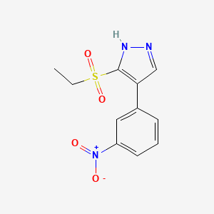 3-(Ethylsulfonyl)-4-(3-nitrophenyl)-1H-pyrazole - 