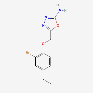 5-((2-Bromo-4-ethylphenoxy)methyl)-1,3,4-oxadiazol-2-amine - 